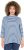 Ulla Popken Striped 3/4 Sleeve Turtleneck Tee Light Blue - Trykte T-shirts til kvinder - 