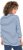 Ulla Popken Striped 3/4 Sleeve Turtleneck Tee Light Blue - Trykte T-shirts til kvinder - 