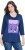 Ulla Popken Fashion Graphic T-Shirt Dark Blue - Trykte T-shirts til kvinder - 