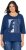 Ulla Popken Inspirational Graphic Lettering 3/4 Sleeve Tee Dark Blue - Trykte T-shirts til kvinder - 