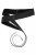Ulla Popken Soft Leather Tie Belt Black - Damebælter i store størrelser - 