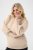 Kaffe Curve Lizzy Langærmet striktrøje Beige - Pullovere & strik - 