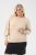 Kaffe Curve Lizzy Langærmet striktrøje Beige - Pullovere & strik - 