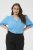 Kaffe Curve Gabby Blouse Azure Blue - Bluser - Bluser i plus size til hverdag