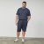 North Latitude 61154 Comfort Fit-shorts i Hør Marineblå - Shorts - Shorts i store størrelser - W40-W60