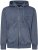 Kam Jeans 7082 Garment DYE with Zipper Hoodie Vintage Indigo - Trøjer og hættetrøjer - Trøjer og Hættetrøjer i store størrelser - 2XL-14XL