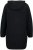 Ulla Popken Teddy Fleece Hooded Zip Neck Sweatshirt Black - Hættetrøjer og sweatshirts - 