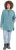 Ulla Popken Teddy Fleece Hooded Zip Neck Sweatshirt Ice Green - Hættetrøjer og sweatshirts - 