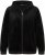 Ulla Popken Tulip Line Print Velour Zip Hoodie Black - Hættetrøjer og sweatshirts - 