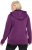 Ulla Popken Sweater Knit Fleece Hoodie Aubergine - Hættetrøjer og sweatshirts - 