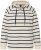 Ulla Popken Stripe Print Loungewear Hoodie Chalk - Hættetrøjer og sweatshirts - Bløde sweatshirts, hoodies & strik