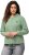 Ulla Popken Drawstring Hem Zip-Up Hoodie Light Green - Hættetrøjer og sweatshirts - Bløde sweatshirts, hoodies & strik