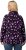 Ulla Popken Floral Print Drawstring Collar Hoodie Black - Hættetrøjer og sweatshirts - 