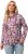 Ulla Popken Floral Print Drawstring Collar Hoodie Vanilla - Hættetrøjer og sweatshirts - Bløde sweatshirts, hoodies & strik