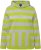 Ulla Popken Mixed Stripe Long Sleeve Hoodie Apple Green - Hættetrøjer og sweatshirts - Bløde sweatshirts, hoodies & strik