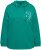 Ulla Popken Face Graphic Long Sleeve Hoodie Emerald Green - Hættetrøjer og sweatshirts - Bløde sweatshirts, hoodies & strik