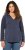 Ulla Popken Open Edged Long Sleeve V-Neck Hoodie Navy - Hættetrøjer og sweatshirts - Bløde sweatshirts, hoodies & strik