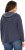 Ulla Popken Open Edged Long Sleeve V-Neck Hoodie Navy - Hættetrøjer og sweatshirts - Bløde sweatshirts, hoodies & strik