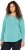 Ulla Popken Open Edged Long Sleeve V-Neck Hoodie Mint Green - Hættetrøjer og sweatshirts - Bløde sweatshirts, hoodies & strik