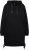 Ulla Popken Longline Lace Up Hoodie Black - Hættetrøjer og sweatshirts - 