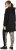 Ulla Popken Longline Lace Up Hoodie Black - Hættetrøjer og sweatshirts - 