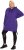 Ulla Popken Longline Lace Up Hoodie Purple - Hættetrøjer og sweatshirts - Bløde sweatshirts, hoodies & strik