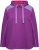 Ulla Popken Waffle Pique Contrast Color Hoodie Dark Purple - Hættetrøjer og sweatshirts - 