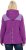 Ulla Popken Waffle Pique Contrast Color Hoodie Dark Purple - Hættetrøjer og sweatshirts - 