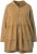 Ulla Popken Tiered Flounce Panel Zip Up Hoodie Mocha Brown - Hættetrøjer og sweatshirts - Bløde sweatshirts, hoodies & strik