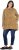 Ulla Popken Tiered Flounce Panel Zip Up Hoodie Mocha Brown - Hættetrøjer og sweatshirts - Bløde sweatshirts, hoodies & strik