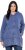Ulla Popken Tiered Flounce Panel Zip Up Hoodie Atlantic Blue - Hættetrøjer og sweatshirts - 