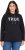 Ulla Popken TRUE Lettering Hoodie Black - Hættetrøjer og sweatshirts - Bløde sweatshirts, hoodies & strik