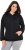Ulla Popken Eyelet Embroidered Zip-Up Hoodie Black - Hættetrøjer og sweatshirts - Bløde sweatshirts, hoodies & strik