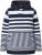 Ulla Popken Oversized Striped Long Sleeve Hoodie Ink Blue - Hættetrøjer og sweatshirts - Bløde sweatshirts, hoodies & strik