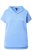 Ulla Popken Quick Drying Short Sleeve Hoodie Light Blue - Hættetrøjer og sweatshirts - 