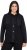 Ulla Popken Mixed Texture Button Down Hoodie Black - Hættetrøjer og sweatshirts - Bløde sweatshirts, hoodies & strik