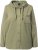 Ulla Popken Mixed Texture Button Down Hoodie Pond Green - Hættetrøjer og sweatshirts - 