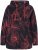 Ulla Popken Fleece Flower Print Zip-Up Hoodie Black - Hættetrøjer og sweatshirts - Bløde sweatshirts, hoodies & strik