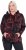 Ulla Popken Fleece Flower Print Zip-Up Hoodie Black - Hættetrøjer og sweatshirts - Bløde sweatshirts, hoodies & strik