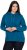 Ulla Popken Relaxed Fit Long Sleeve Hoodie Cerulean - Hættetrøjer og sweatshirts - Bløde sweatshirts, hoodies & strik