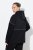 Ulla Popken Mix Fabric Reflective Trim Zip Hoodie Black - Hættetrøjer og sweatshirts - Bløde sweatshirts, hoodies & strik