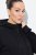 Ulla Popken Mix Fabric Reflective Trim Zip Hoodie Black - Hættetrøjer og sweatshirts - Bløde sweatshirts, hoodies & strik