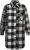 Ulla Popken Mixed Plaid Long Sleeve Button Down Shacket Black - Jakker - 