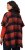 Ulla Popken Oversized Plaid Wing Collar Poncho Red Orange - Jakker - 