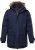 Men Plus Parka With Fur Hood Navy - Jakker - Jakker i store størrelser, 2XL- 12XL