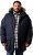 Men Plus Parka With Fur Hood Navy - Jakker - Jakker i store størrelser, 2XL- 12XL
