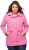 Ulla Popken HYPRAR Striped Triple Function Jacket Fuchsia Pink - Jakker - 