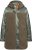 Ulla Popken Mixed Texture Fleece Quilted Jacket Olive - DAMETØJ 40-66 - 