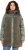 Ulla Popken Mixed Texture Fleece Quilted Jacket Olive - DAMETØJ 40-66 - 