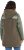 Ulla Popken Mixed Texture Fleece Quilted Jacket Olive - DAMETØJ 40-66 - 